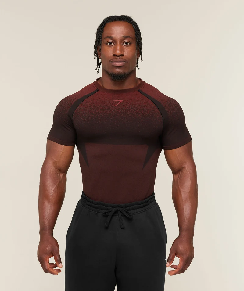 Gymshark Shadow Seamless T Shirt - Sets Red