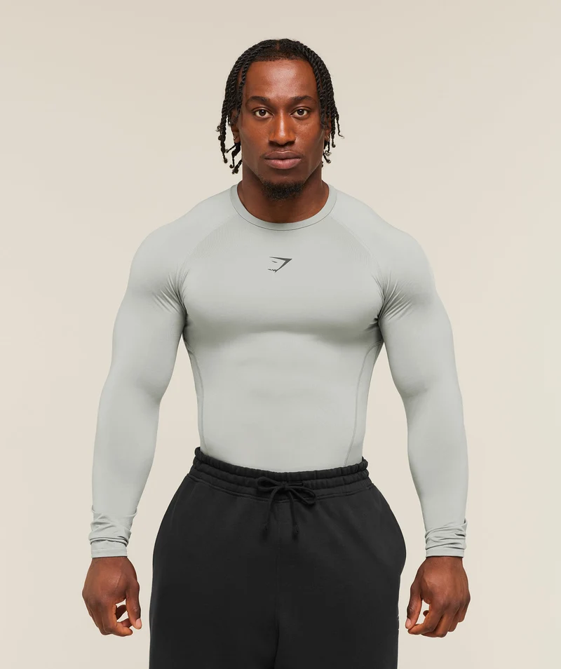 Gymshark Element Baselayer Long Sleeve T-Shirt - Smokey Grey