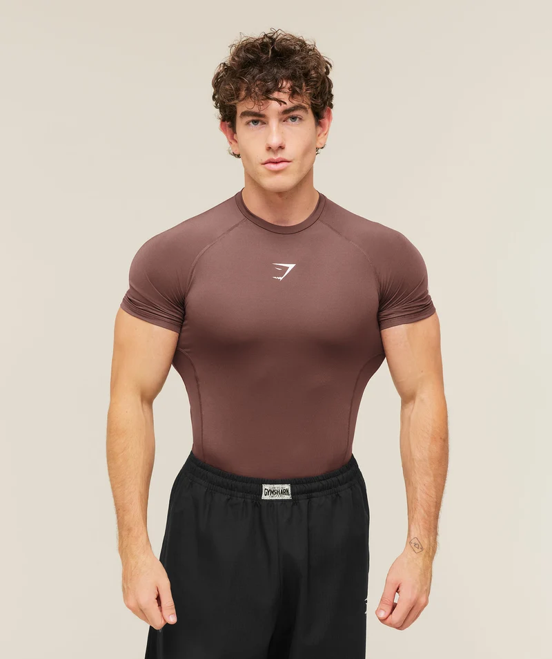Gymshark Element Baselayer T-Shirt - Espresso Brown