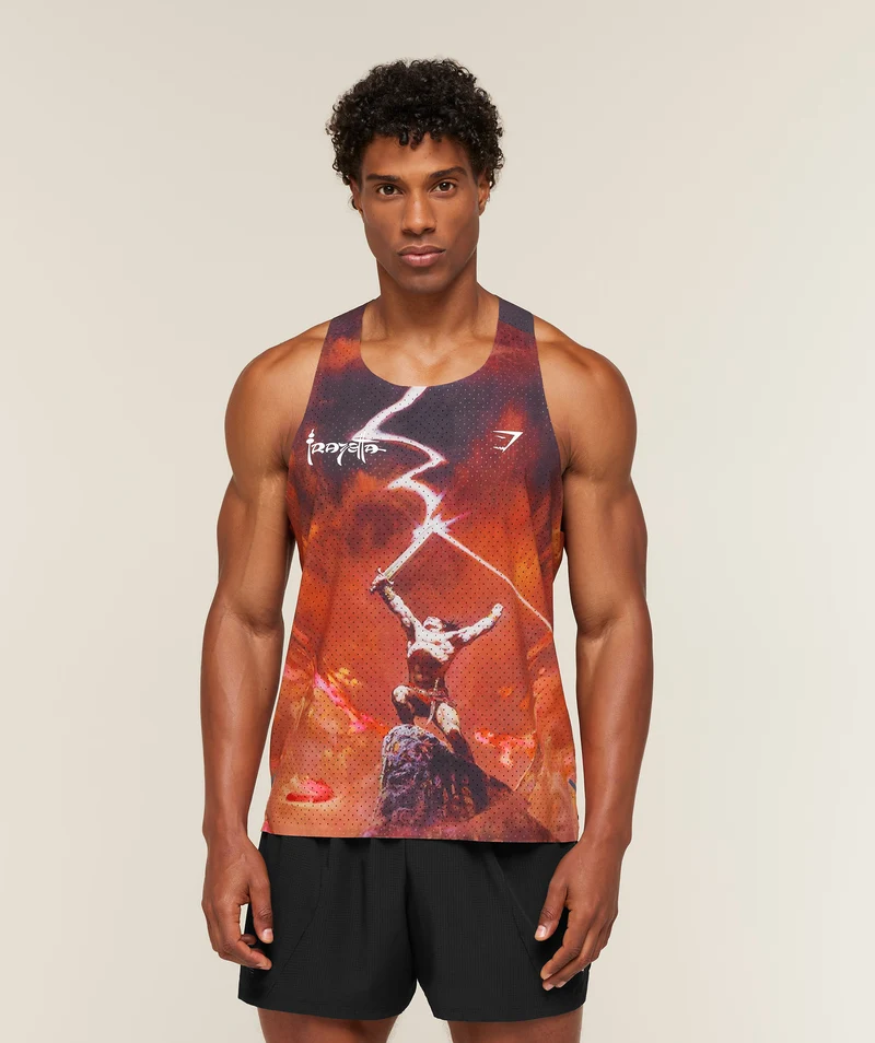 Gymshark x Frazetta x Run Club Tank - Red Rust