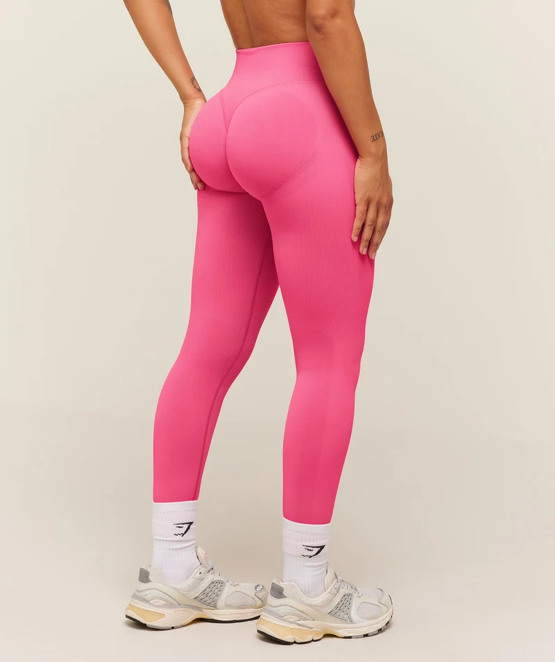 Gymshark Lift Seamless 2.0 Mid-Rise Leggings - Physical Pink