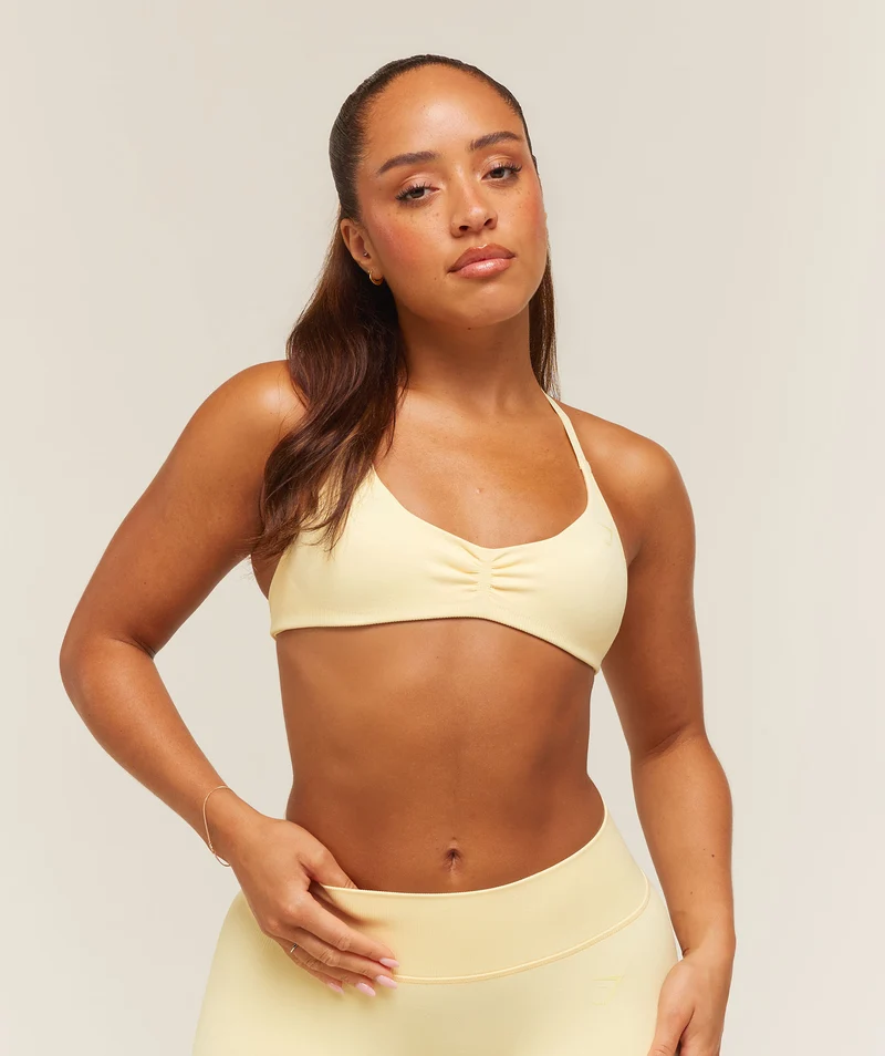 Gymshark Lift Seamless 2.0 Sports Bra - Butter Yellow