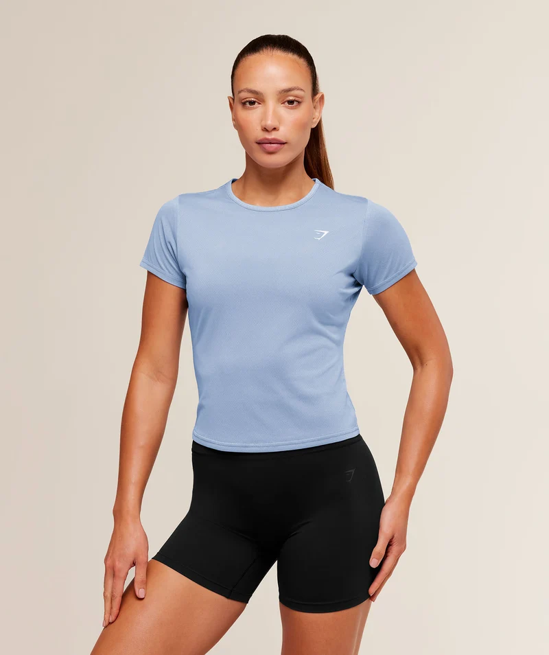 Gymshark Washed Pastel Baby Tee - Steady Purple/Wash