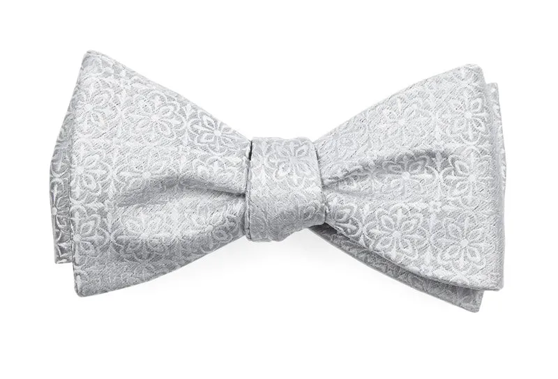 Opulent Light Silver Bow Tie