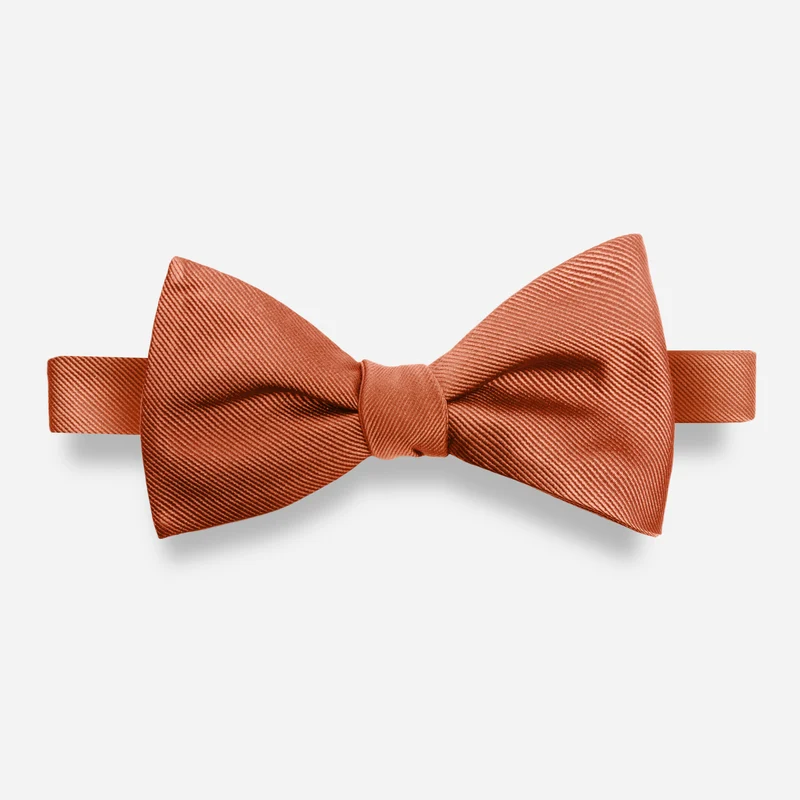 Grosgrain Solid Orange Bow Tie