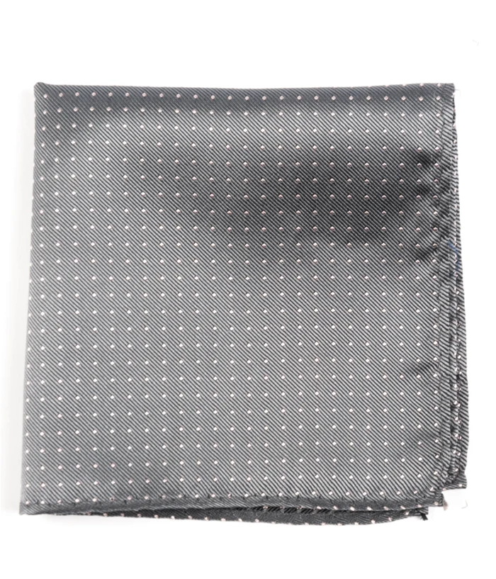 Mini Dots Grey Pocket Square