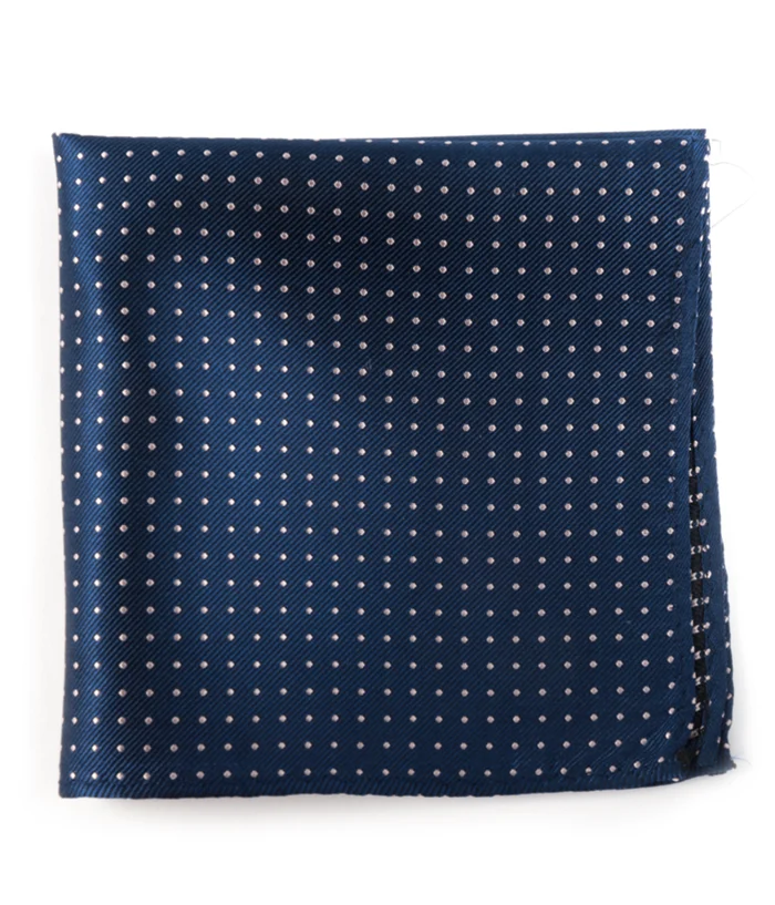 Mini Dots Classic Navy Pocket Square
