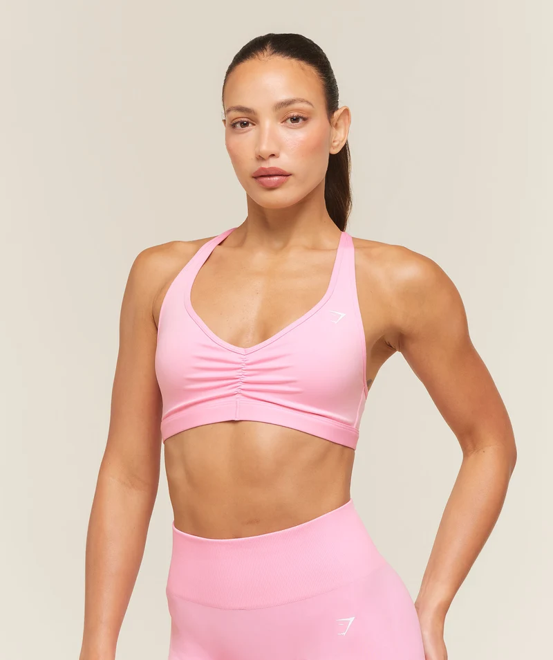 Gymshark Ruched Sports Bra 2.0 - Poise Pink