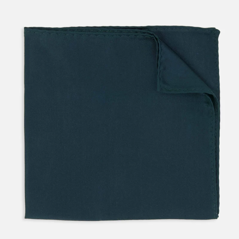Mumu Weddings - Desert Solid Emerald Green Pocket Square