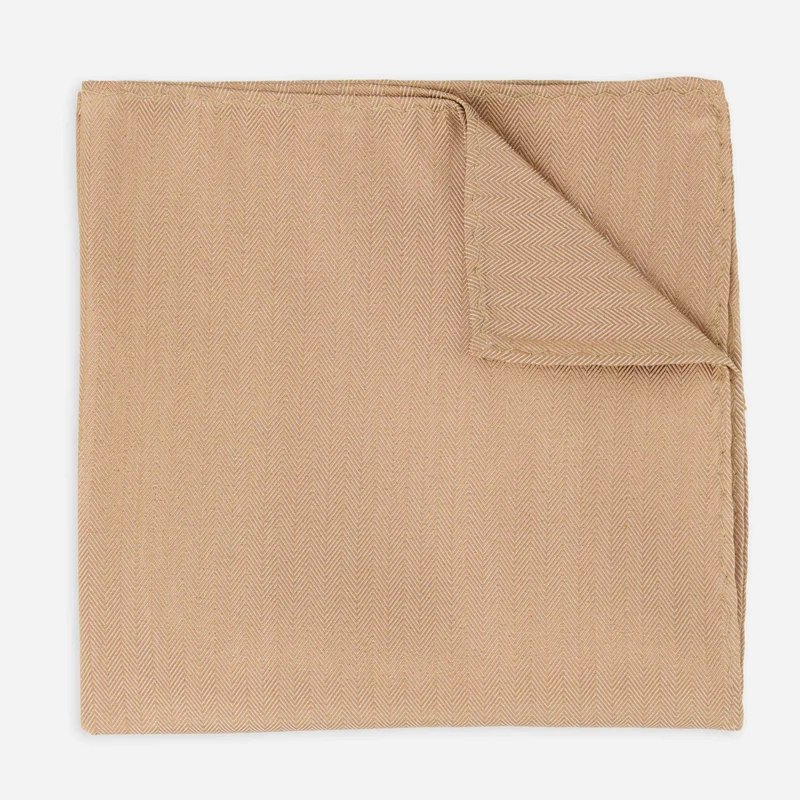 Mumu Weddings - Desert Solid Soft Beige Pocket Square