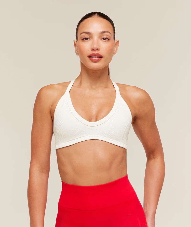 Gymshark Energise Seamless Sports Bra - Soft White