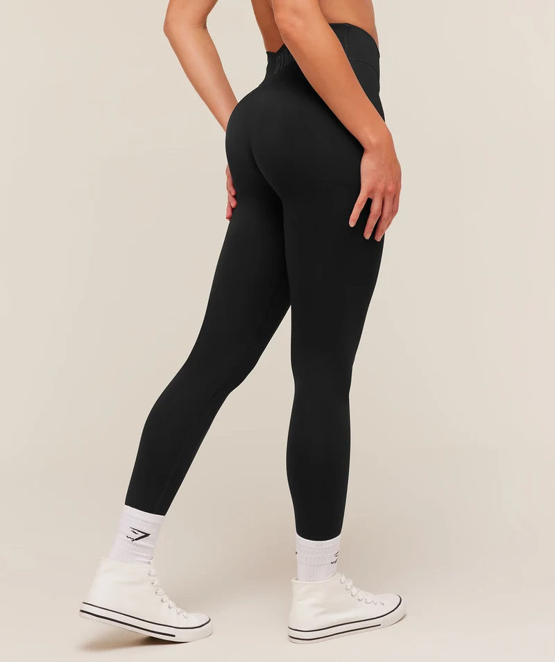 Gymshark Flex V4 Leggings - Black/P885