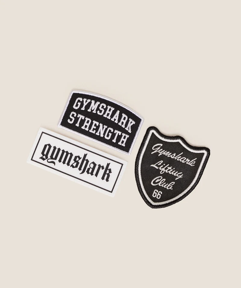 Gymshark Starter Patches 3pk - Black/White