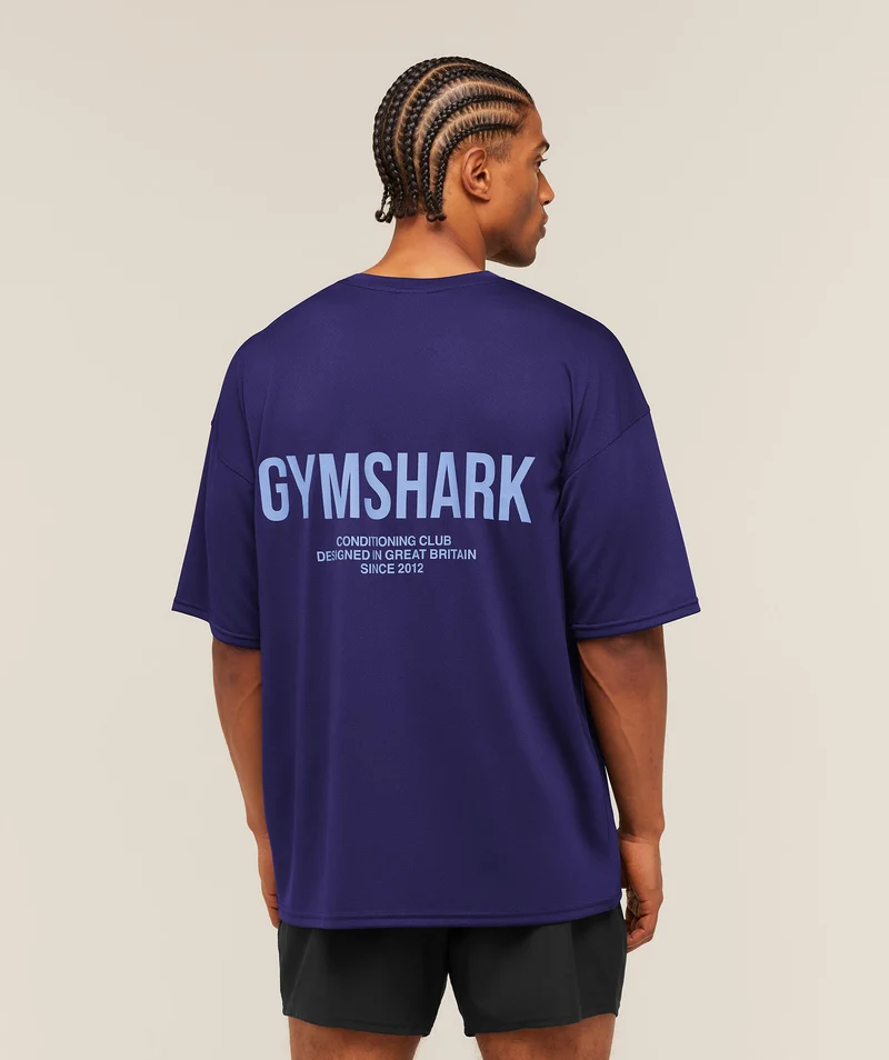 Gymshark Conditioning Club Oversized T-Shirt - Indigo Purple/Steady Purple
