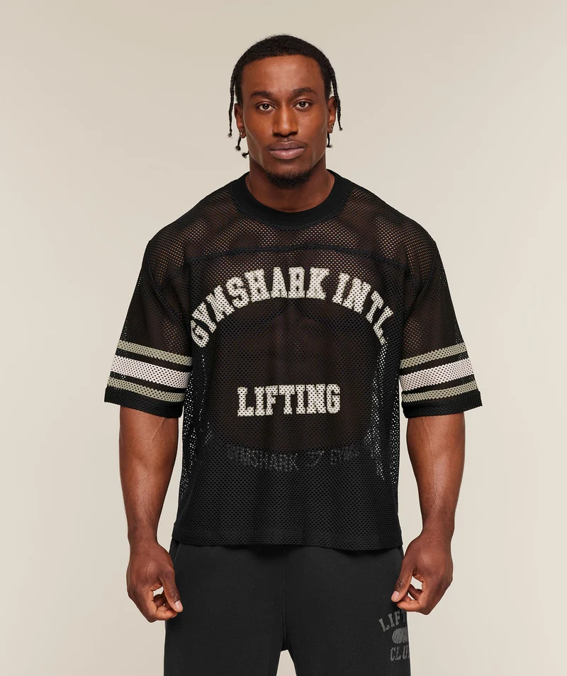 Gymshark Collective Mesh Contrast Jersey - Black