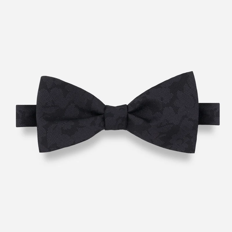 Refinado Floral Black Bow Tie
