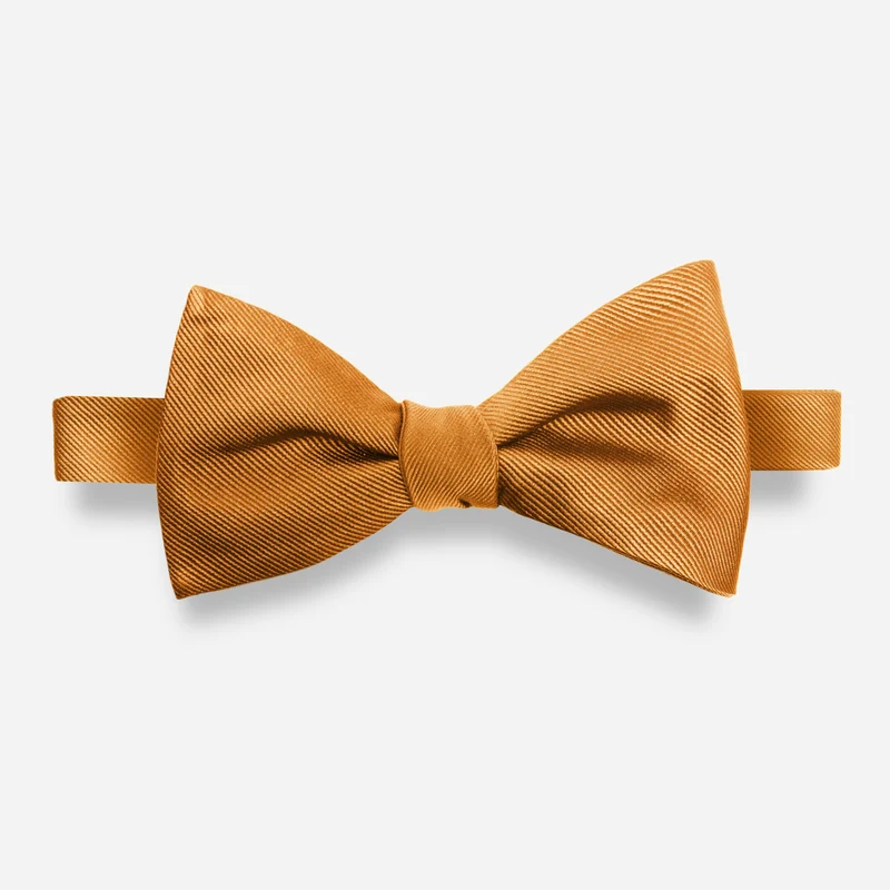 Grosgrain Solid Marigold Bow Tie