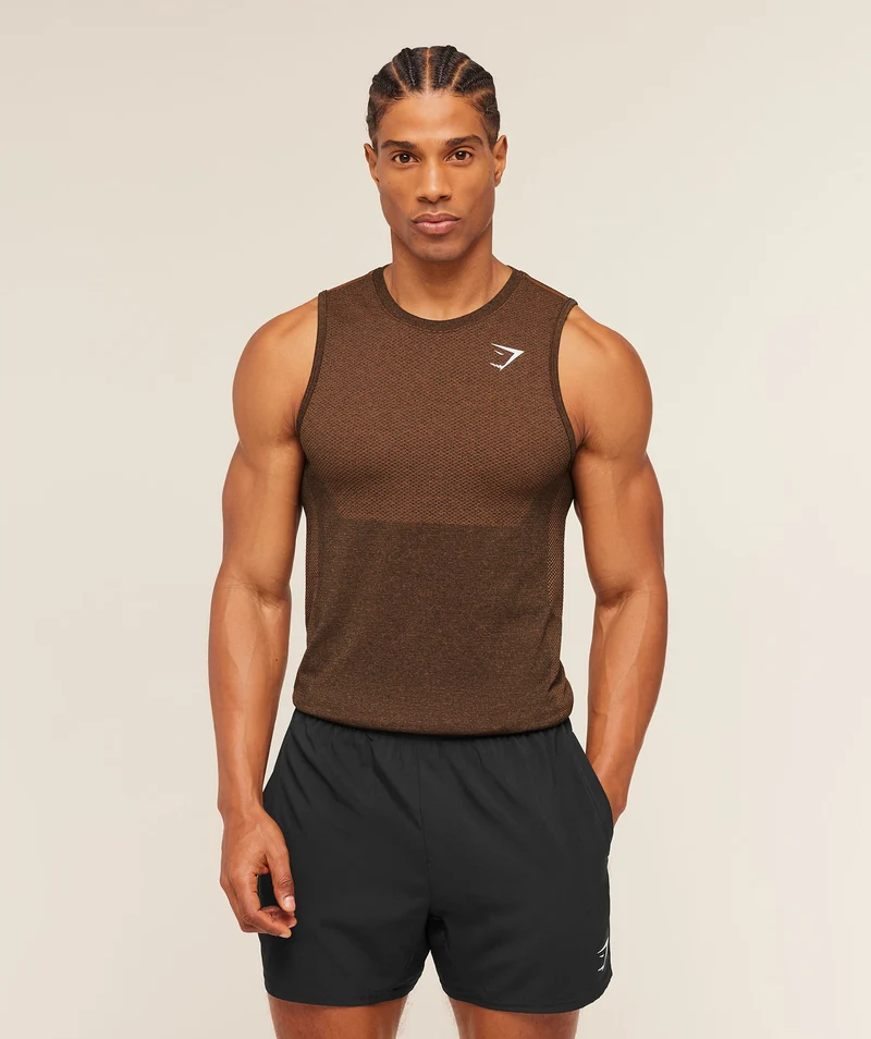 Gymshark Vital Tank - Black/Spiced Brown
