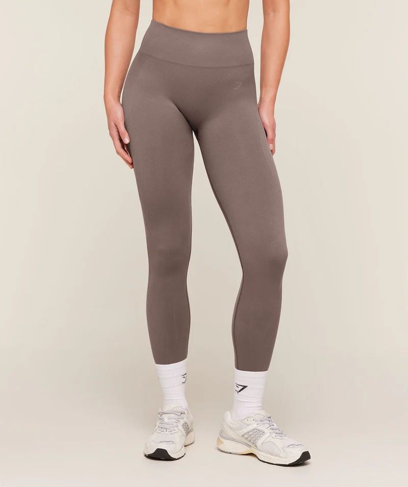 Gymshark Poise Seamless Leggings - Cool Brown