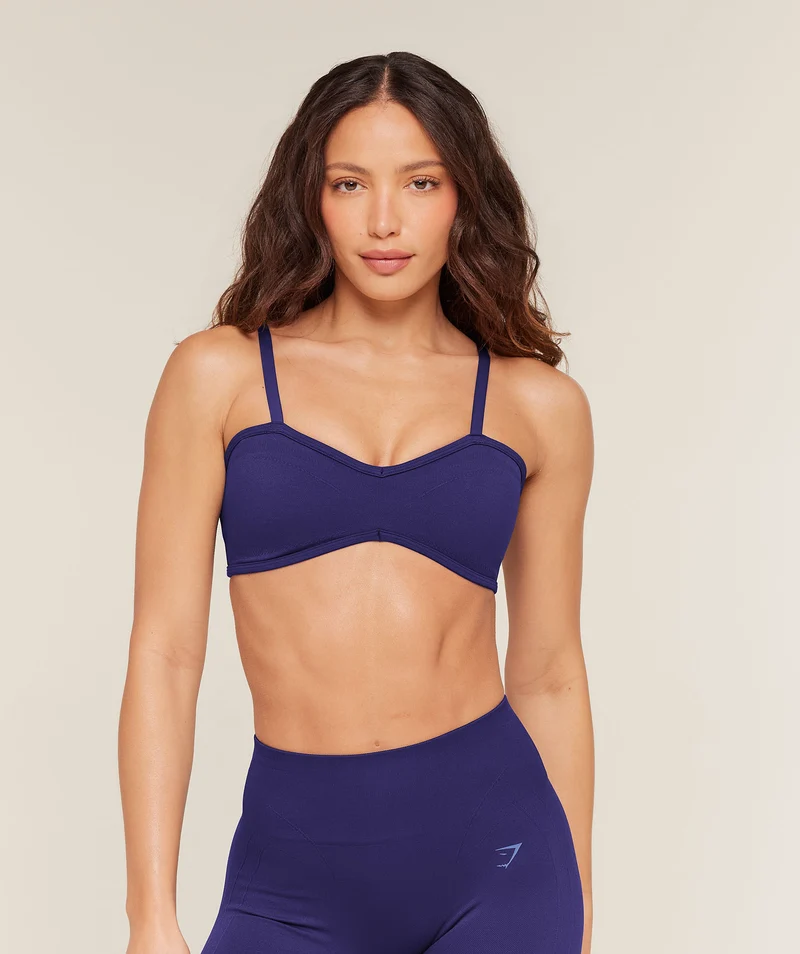 Gymshark Poise Light Support Seamless Sports Bra - Indigo Purple