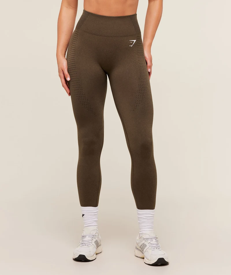 Gymshark Vital Sculpt Seamless Legging - Espresso Marl