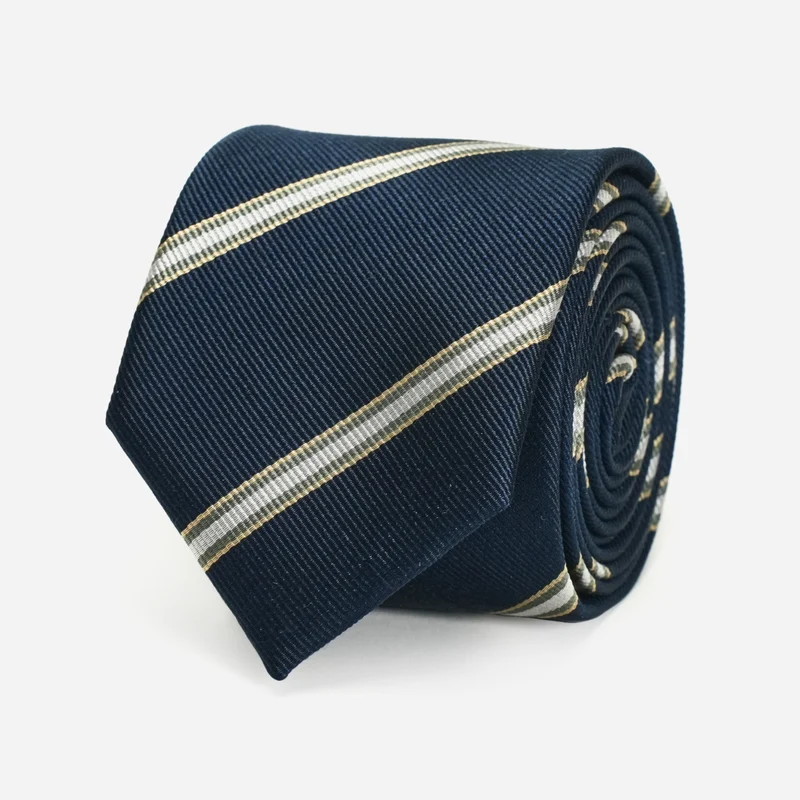 The Tie Bar x Miller High Life Heritage Stripe Midnight Navy Tie