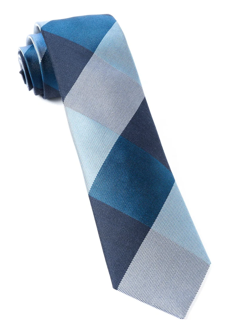 West Bison Plaid Navy Tie