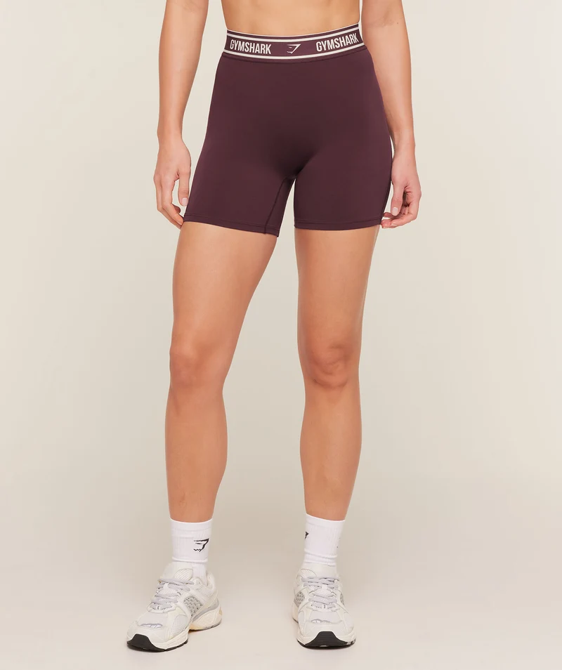Gymshark Waistband Logo Shorts - Cherry Purple