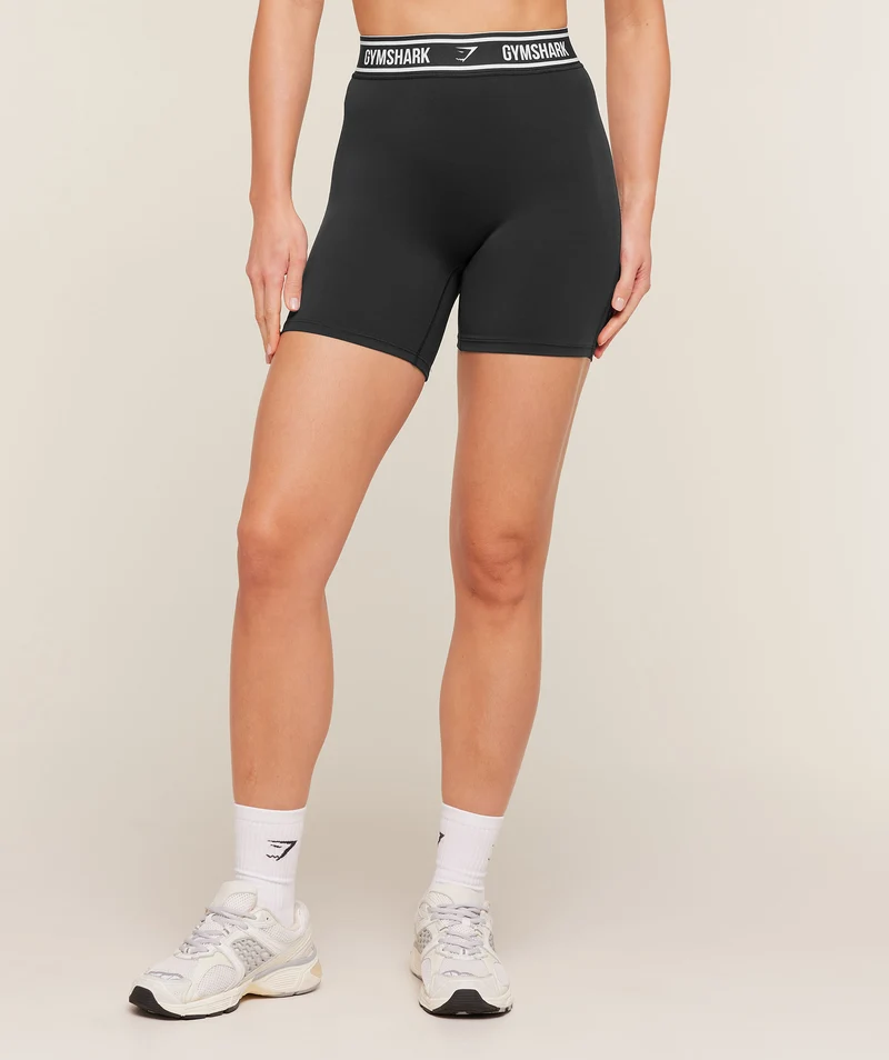Gymshark Waistband Logo Shorts - Black