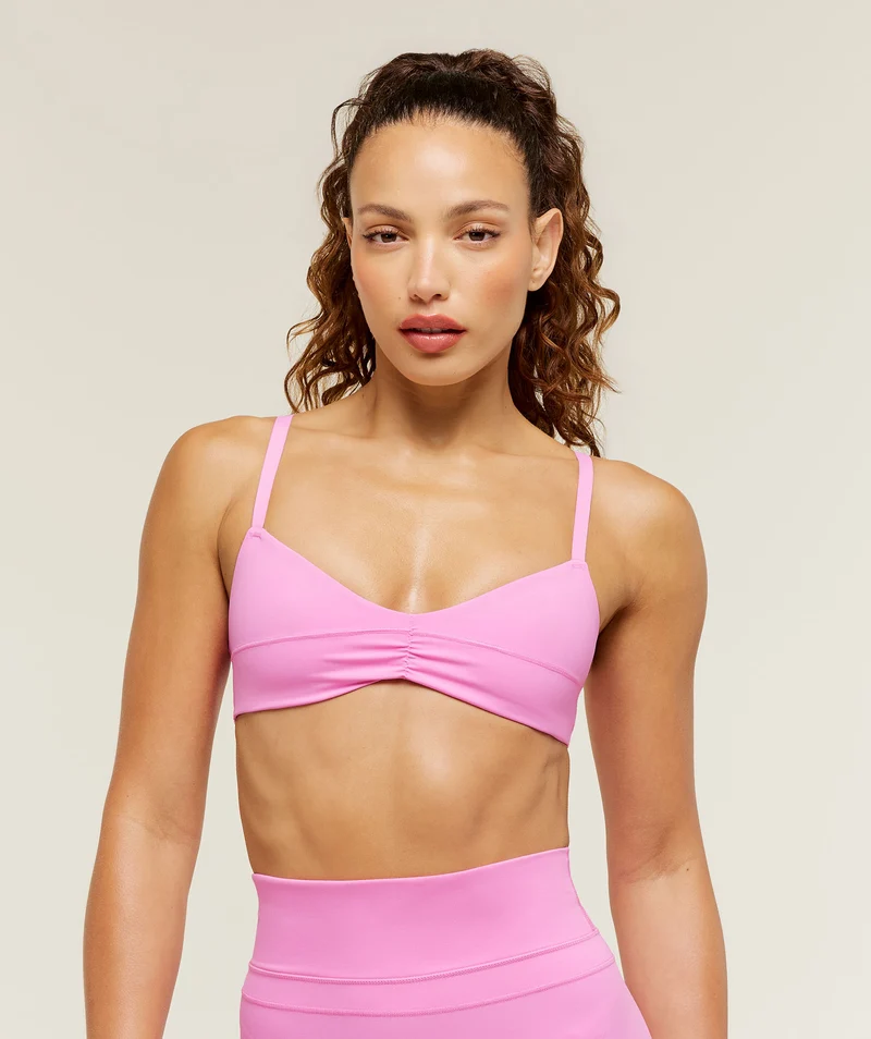 Gymshark Colour Block Sports Bra - Focus Pink