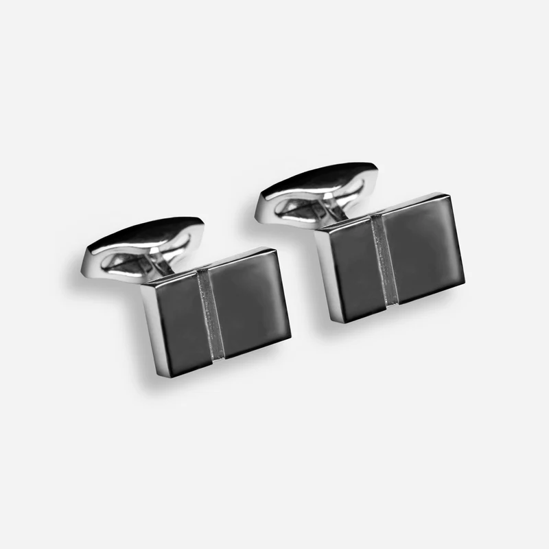 Bricked Gun Metal Cufflinks