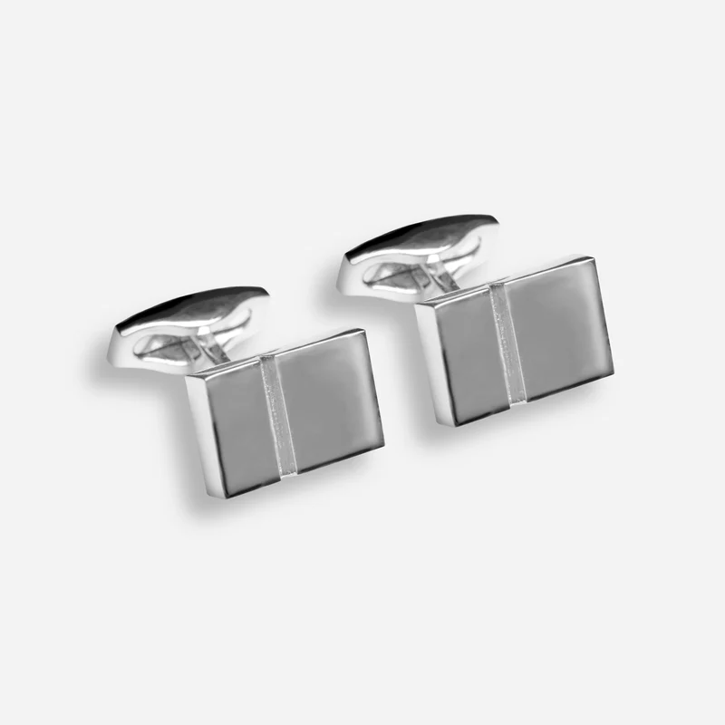 Bricked Silver Cufflinks