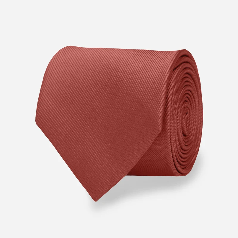 Grosgrain Solid Terracotta Tie