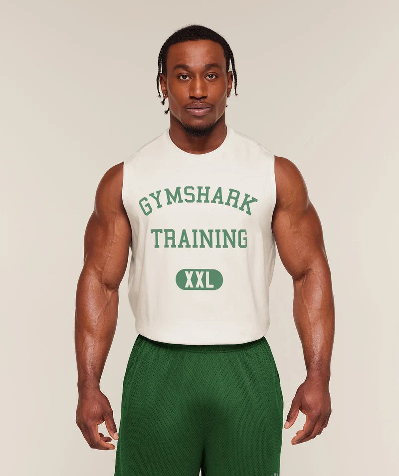 Gymshark Training Graphic Tank - Soft White