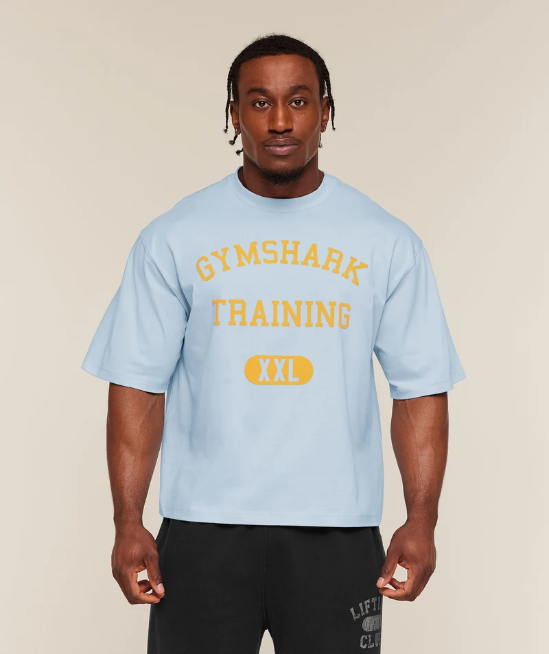 Gymshark Training Graphic T-Shirt - Chilled Blue