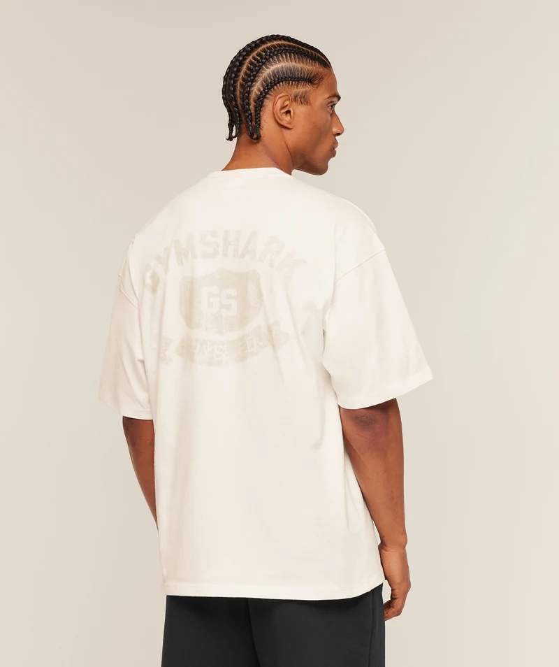 Gymshark Shield Graphic T-Shirt - Soft White
