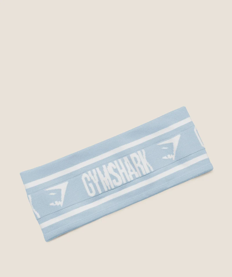 Gymshark Diffuse Logo Headband - Chilled Blue