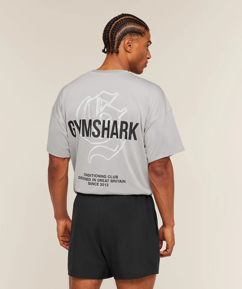 Gymshark Chrome Graphic T-Shirt - Stratus Grey