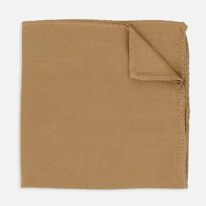 Mumu Weddings - Desert Solid True Gold Pocket Square