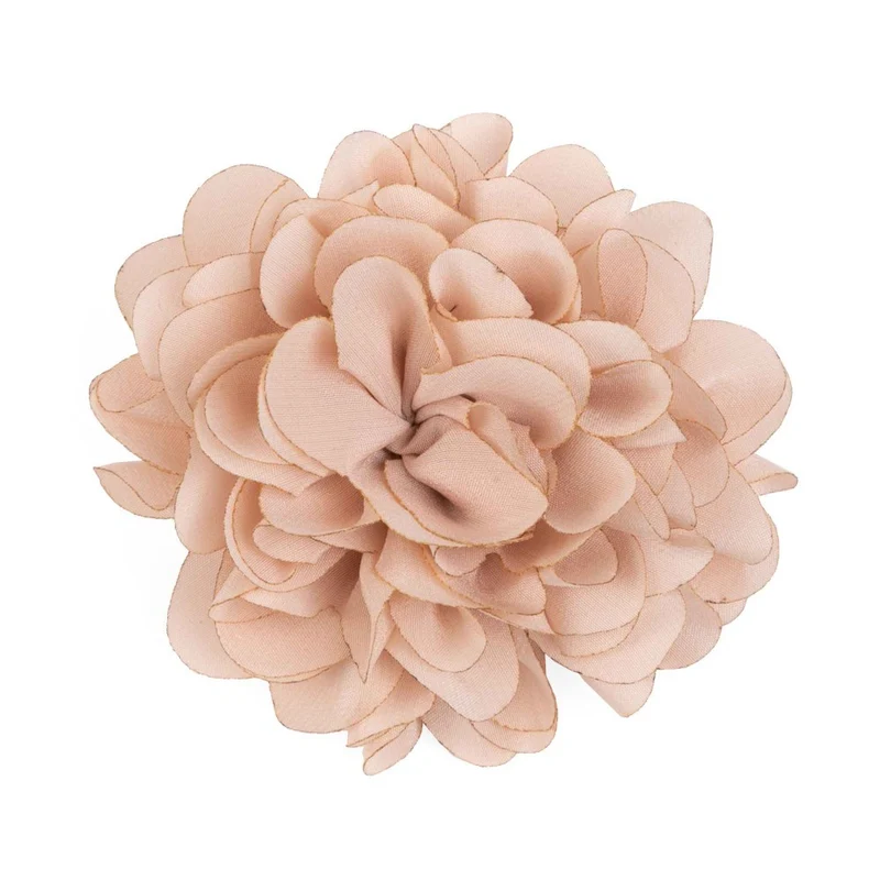Solid Silk Xl Blush Pink Lapel Flower