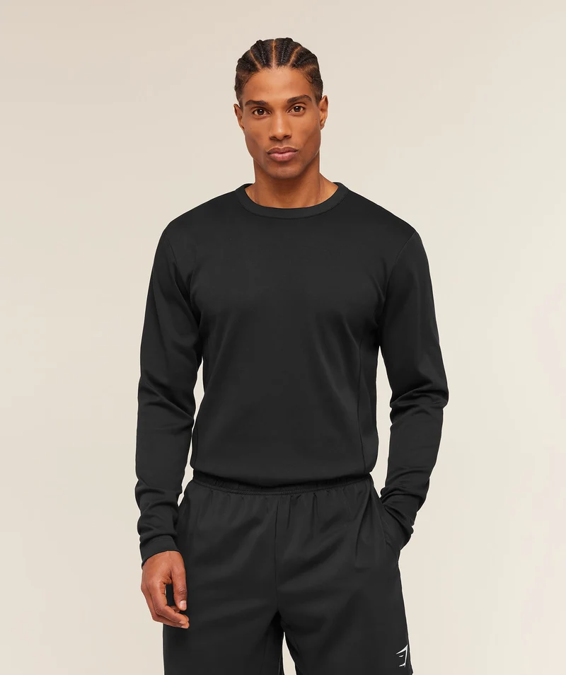 Gymshark Off Duty Long Sleeve T-Shirt - Black