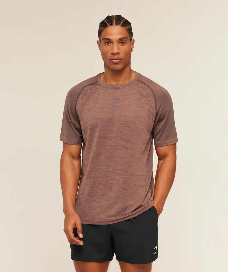 Gymshark Versatile Seamless T-Shirt - Taupe Brown/Cool Brown