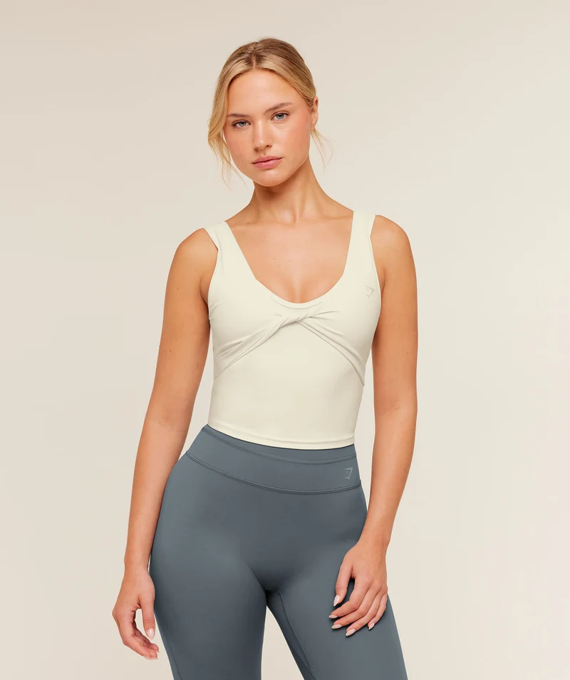 Gymshark Crossover Back Tank - Soft White