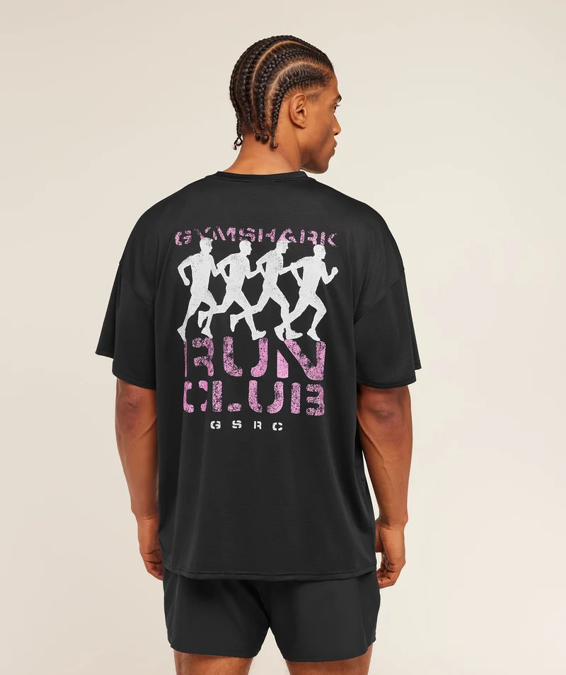 Gymshark GSRC Stencil Graphic T-Shirt - Black