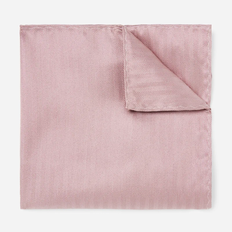 Mumu Weddings - Desert Solid Antique Rose Pocket Square