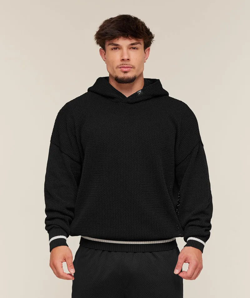 Gymshark Collective Crochet Style Hoodie - Black