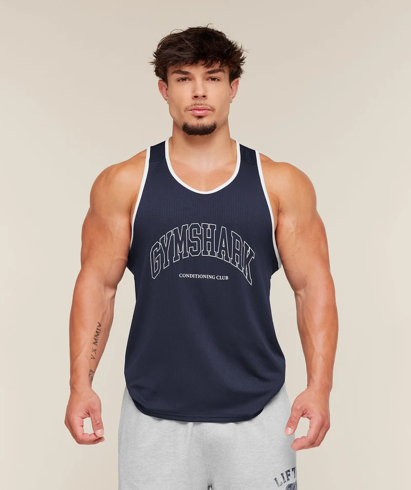 Gymshark Collegiate Tech Tank - Heavy Blue