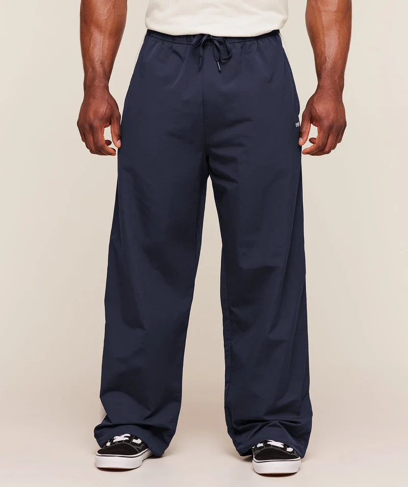 Gymshark Retro Collegiate Track Pants - Heavy Blue/Tinted White