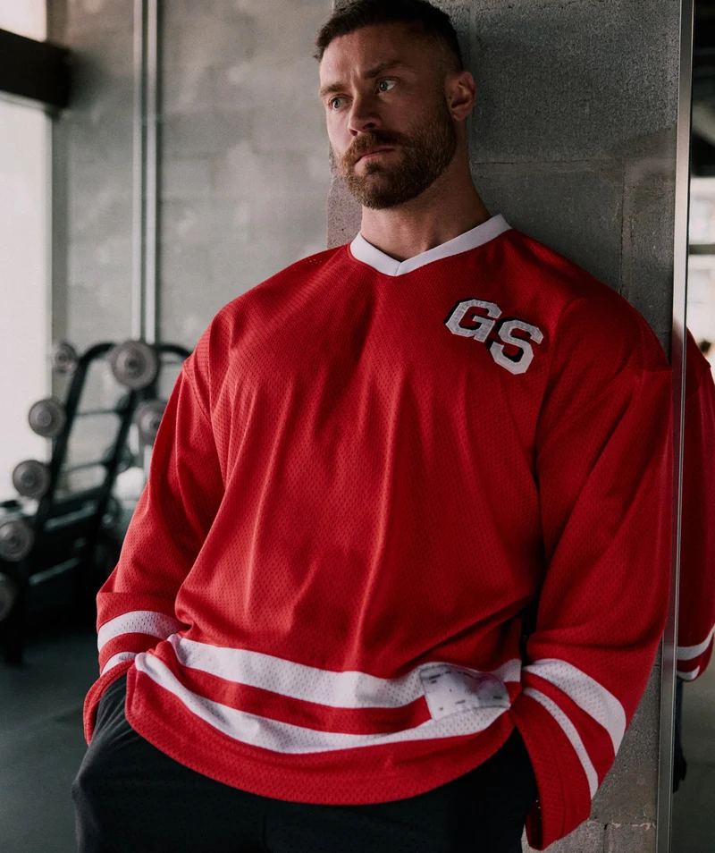Gymshark x CBUM Hockey Jersey - Crimson Red