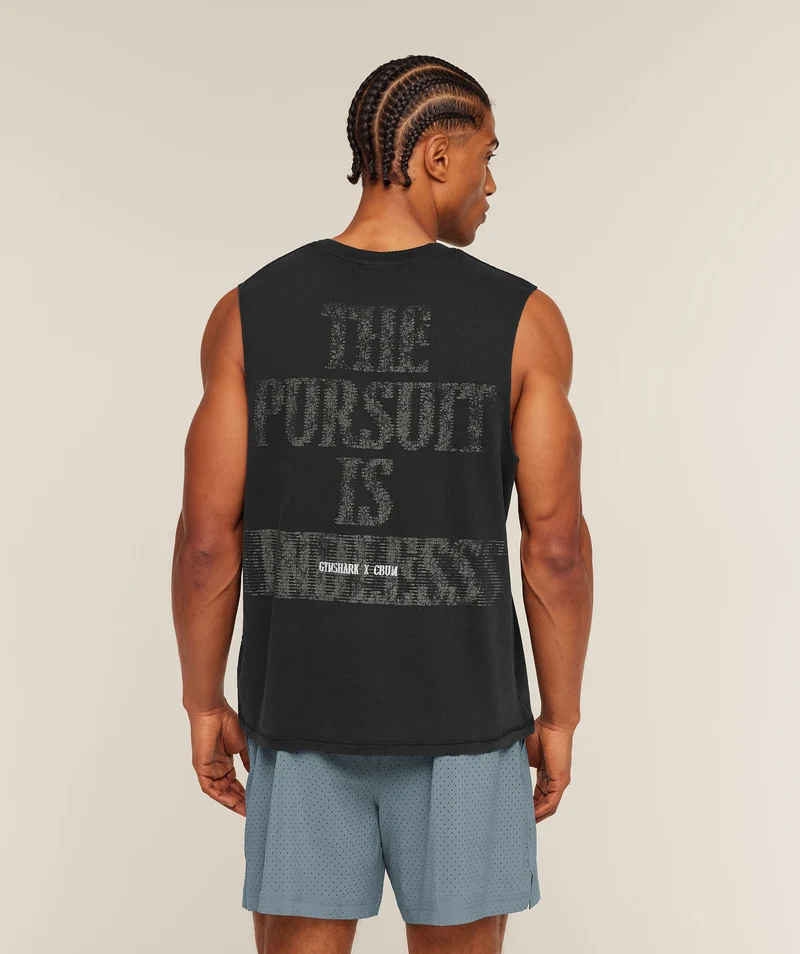 Gymshark x CBUM Washed Sleeveless T-Shirt - Black